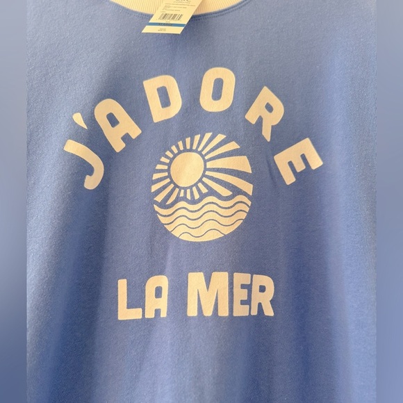 C&C California J'adore La Mer Sweatshirt Coastal Lagenlook - Picture 2 of 7